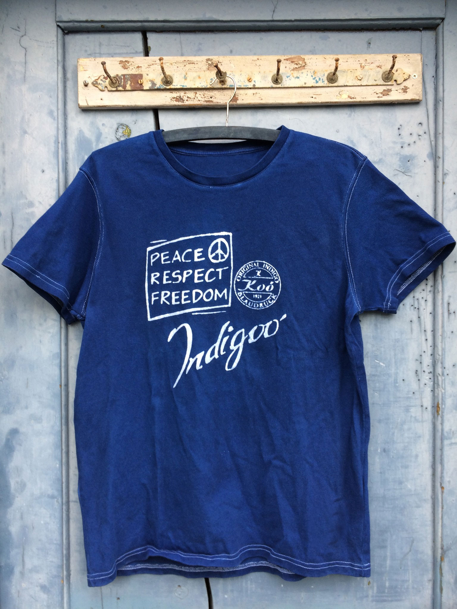 Original Indigo Blaudruck T-Shirt